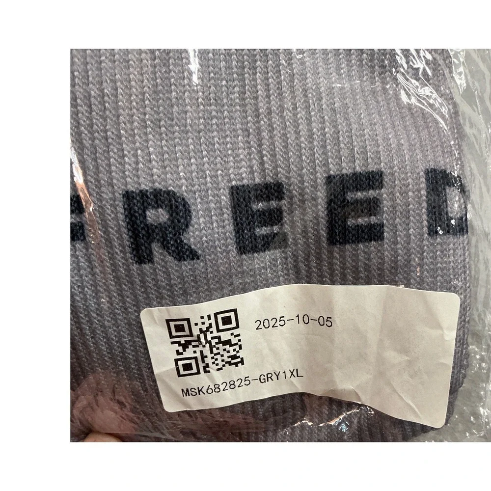 Ribbed Quarter‎ Zip Freedom Graphic Pullover XL Grey Streetwear NWT